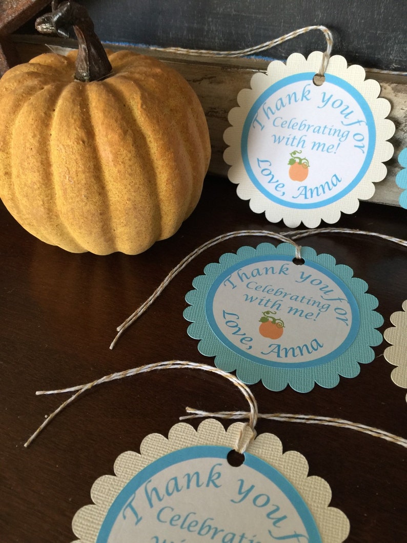 Cinderella Favor Tags, Pumpkin Favor tags, Thank You tags, Party Favor Tags image 1