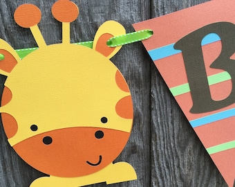 Safari Baby Shower Banner, Baby boy shower, Banner de cumpleaños de la selva, Banner de revelación de género, Decoraciones de fiesta temáticas de la selva,