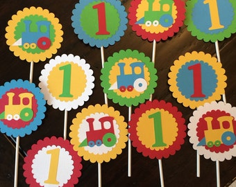 Tren Cupcake toppers, cupcake toppers, cupcake toppers cumpleaños