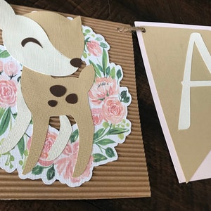 Fawn First Birthday Banner, Deer Birthday Banner, First Birthday Deer Banner, Fawn Baby Shower Banner