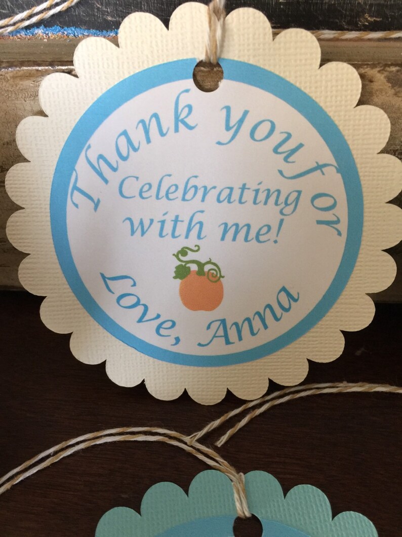 Cinderella Favor Tags, Pumpkin Favor tags, Thank You tags, Party Favor Tags image 4