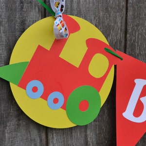 Boy Birthday Banner, Train Birthday Banner, Train Banner