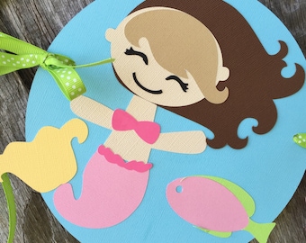 Bajo el estandarte de cumpleaños del mar, estandarte de cumpleaños de la playa, estandarte de cumpleaños de la sirena, estandarte de cumpleaños