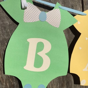 Yellow and Green Baby Shower Banner, Gender Neutral Baby Shower Banner, Girl Baby Shower Banner, Boy Baby Shower Banner, Onesie Banner