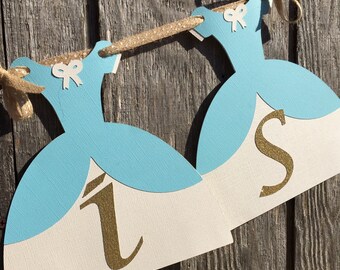 Cinderella Birthday Banner, Princess birthday banner, Blue Cinderella banner, Cinderella Gown Banner