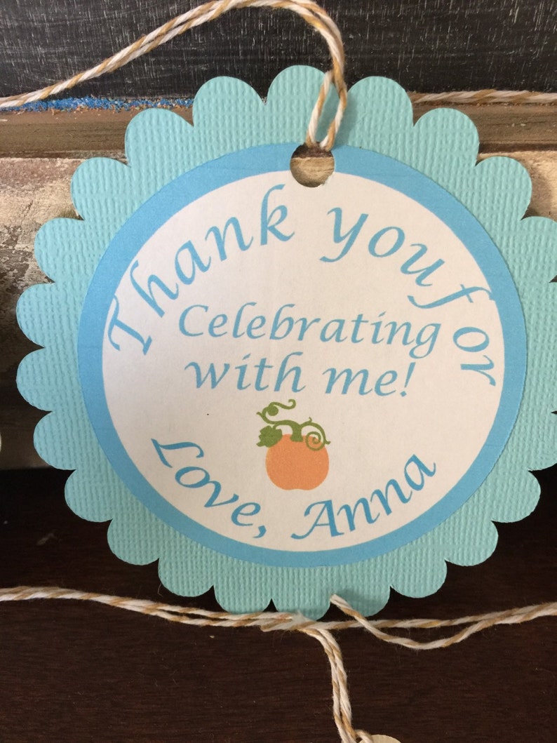 Cinderella Favor Tags, Pumpkin Favor tags, Thank You tags, Party Favor Tags image 3