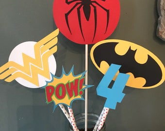 Superhero Party Centerpiece