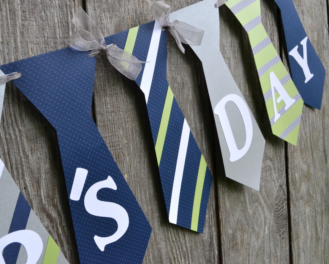 Father's Day Banner Happy Father's Day Banner Tie - Etsy