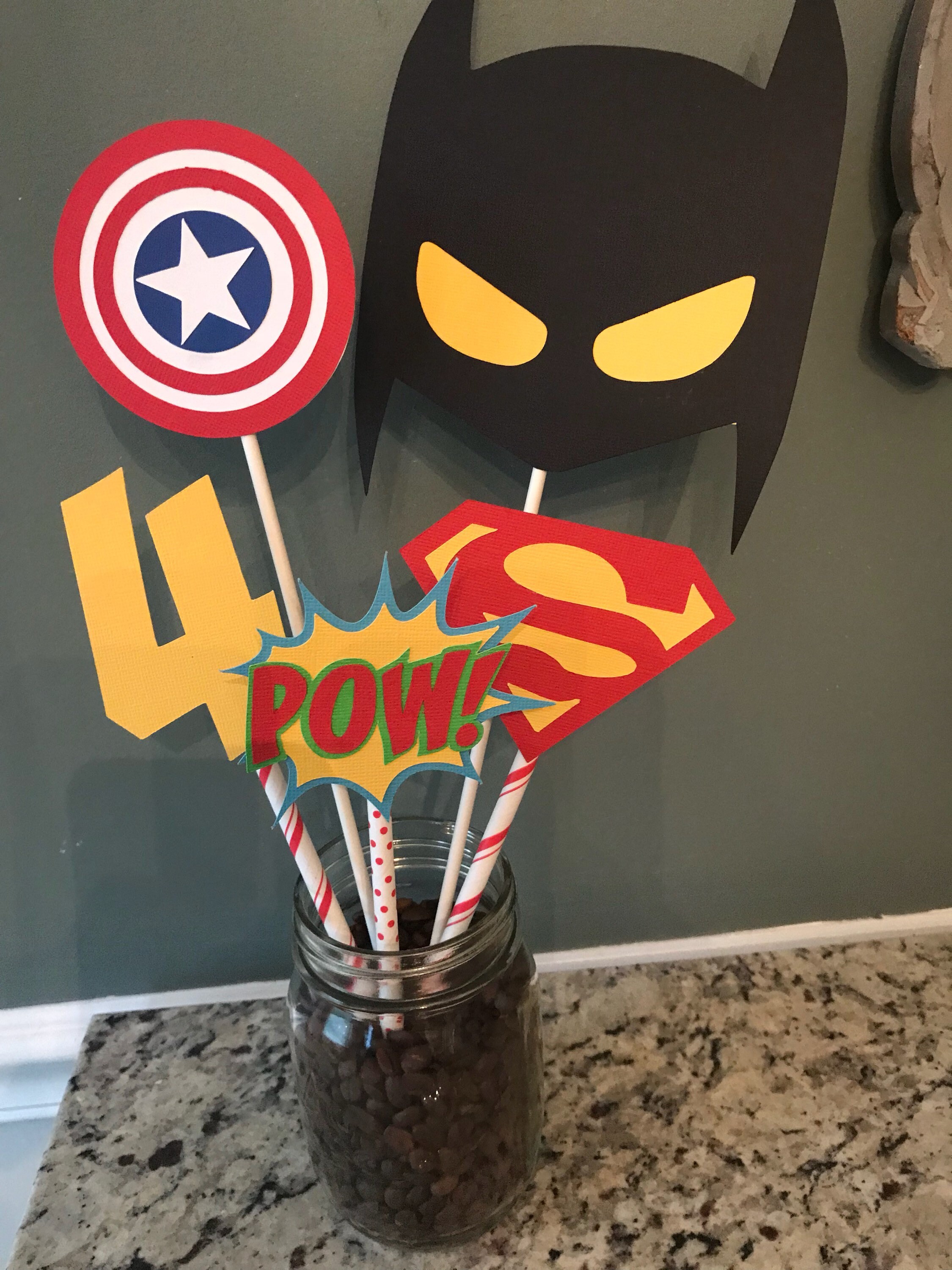 Superhero Party Centerpiece