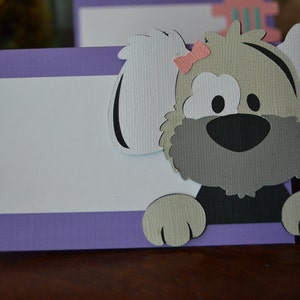 Dog Birthday Party Food Tents, Puppy Birthday Party Food Tents, Dog Place Cards