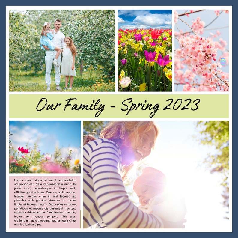  CANVA Scrapbook Templates 12x12 Scrapbook Template Digital Etsy