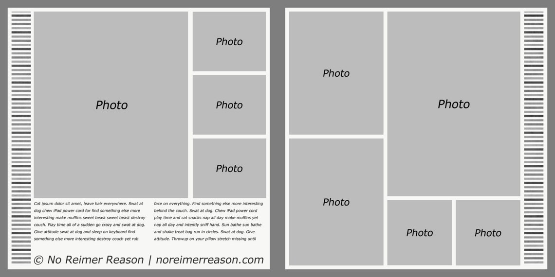 12x12 Digital Scrapbook Template 76 2 Page Scrapbook Layout Etsy