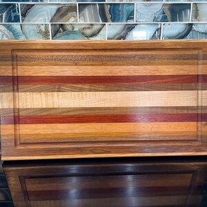 Striped Cutting Board | Wooden Customized Chopping Board | Personalized Cutting Board Gifts | Engraved Cutting Board | Custom Charcuterie