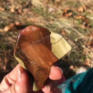 Morrisonite Picture Jasper Specimen Slab, Polished Slice from Oregon