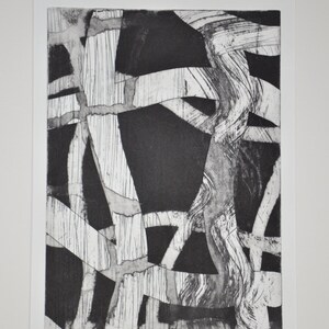 Mounted ready to frame limited edition print in black and white.
