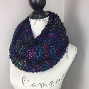 Knitted infinity scarf  chunky infinity scarf chunky knit scarf
