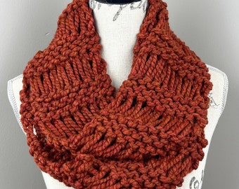 Infinity scarf, Knit scarf, knitted wool scarf
