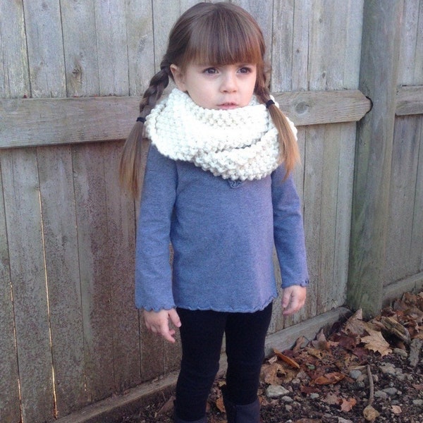 Kids knit scarf girl infinity scarf toddler knit scarf boy