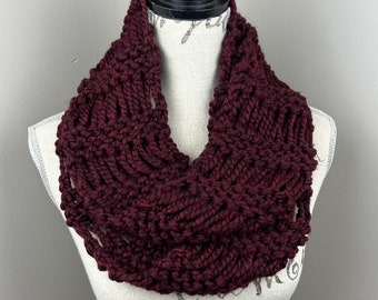Infinity scarf, Knit scarf, knitted wool scarf