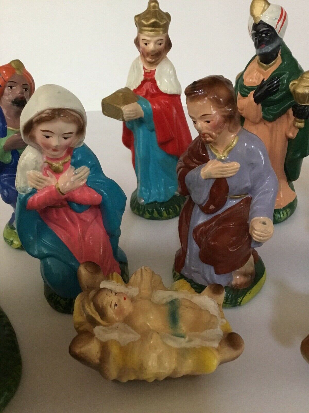 Vintage Chalkware Nativity Set from Japan 9 pieces 4 Etsy