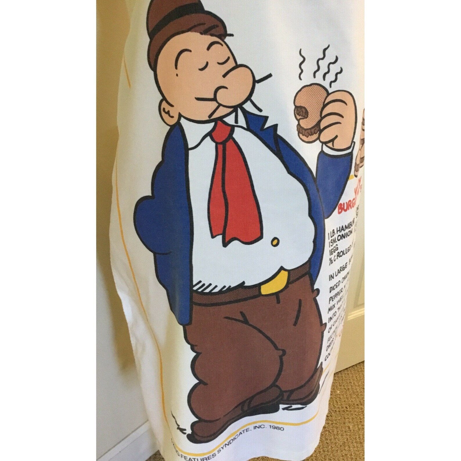 Popeye Wimpy Burgers Hamburger Recipe BBQ Vintage Apron 1980 Etsy
