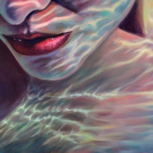 Art Print Transcendence 18x24 Underwater Portrait Painting Signed image 4