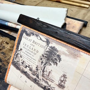 Alte Landkarte von 1794, Großbritannien und England mit Irland auf Leinwand