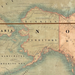 Large Antique World Map Canvas, Victorian Style Wall Art, Vintage Decor, 96 x 57 Inches image 12