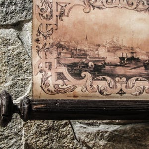 Large Antique World Map Canvas, Victorian Style Wall Art, Vintage Decor, 96 x 57 Inches image 10