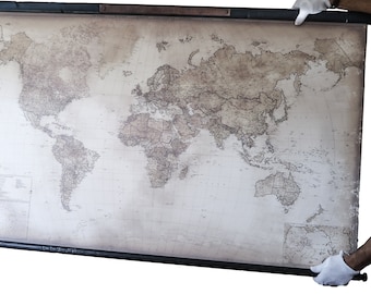 Explorers world map, modern world 2025, Gift for husband, Mark Twain, Hiking map, Antique wall art, Conversation starter, Slovenian maps