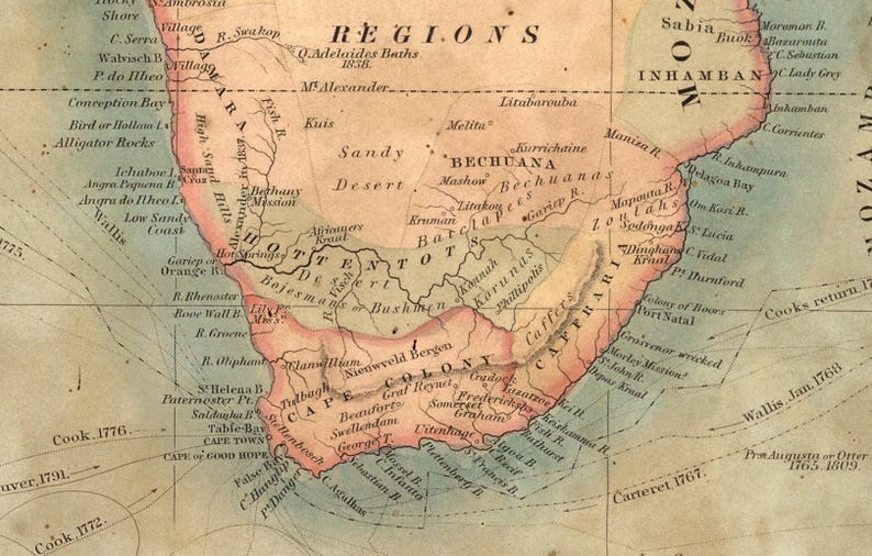 Large Antique World Map Canvas, Victorian Style Wall Art, Vintage Decor, 96 x 57 Inches image 20