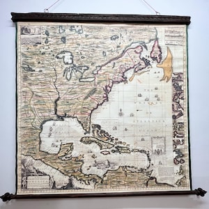 Classy Popple's Karte des British Empire in Amerika 1733, Wanddeko im Kolonialstil