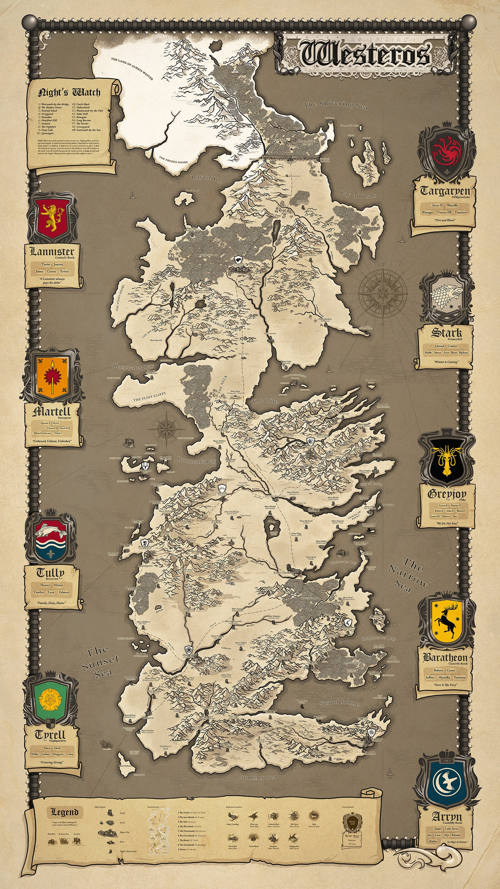 Game Of Thrones Detailed Map - Il Fullxfull.4267583508 Oxee 