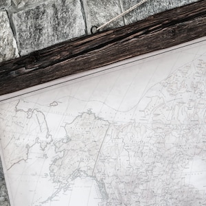 Mapa del mundo moderno antiguo enmarcado de 2025, Arte mural limitado, Tela de algodón, Granero vintage, Arte de estilo rural, Decoración de casa de campo, Cabaña de campo