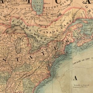 Large Antique World Map Canvas, Victorian Style Wall Art, Vintage Decor, 96 x 57 Inches image 14
