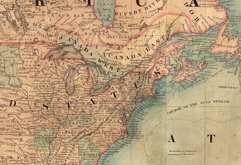 Large Antique World Map Canvas, Victorian Style Wall Art, Vintage Decor, 96 x 57 Inches image 14