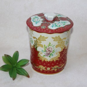 Vintage Tea Tin - Decorative Floral Storage Tin with Lid