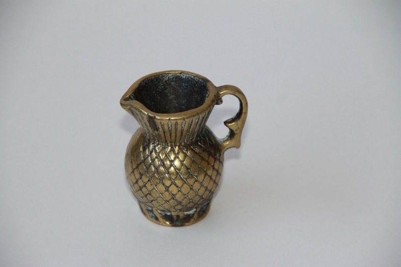 Scottish Thistle Design English Brass Miniature Jug