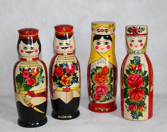 Vintage Matryoshka Bottle Holder - Russian Folk Art Doll Bottle Holder - Sold Separately