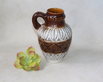 West German Pottery - Bay Keramik Vase 93-17 - Boho Natural Décor