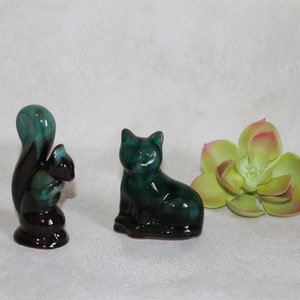 Blue Mountain Pottery Miniature Figurines - Choose from Cat or Squirrel - BMP Minis