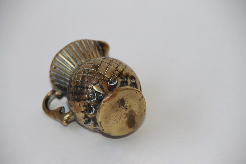 Scottish Thistle Design English Brass Miniature Jug