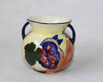 H & K Tunstall Urn Vase - Made in England Pottery - Poor Man's Moorcroft