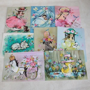 Cartes de voeux Caprice vintage dans leur boîte d'origine - Lot de 10 assortiment toutes occasions Litho au Canada
