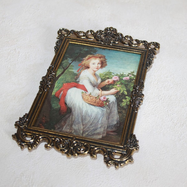 Italian Ornate Picture Frame - Baroque Metal Framed Print - Portrait of Princess Maria Christina by Élisabeth Vigée Le Brun