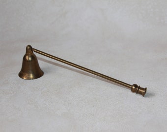 Brass Candle Snuffer Hinge Tilting Long Handle 10" 