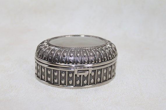 Silver Plate Jewelry Casket - Silver Trinket Box … - image 6