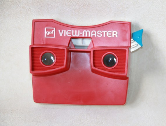 Vintage GAF View-master With Reels Red & White Viewmaster 