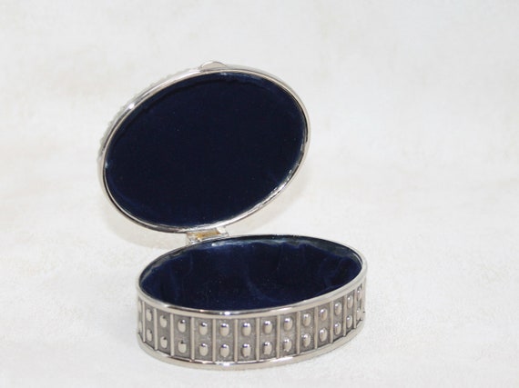 Silver Plate Jewelry Casket - Silver Trinket Box … - image 8