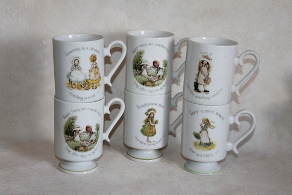 Holly Hobbie Porcelain Footed Mugs / Coffee Cups Choose From Five  Cottagecore Mugs - Etsy